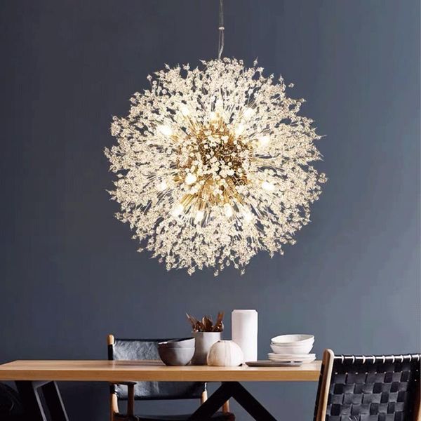 

chandeliers modern crystal dandelion led be used for living room dining bedroom kitchen study nordic ceiling lamp