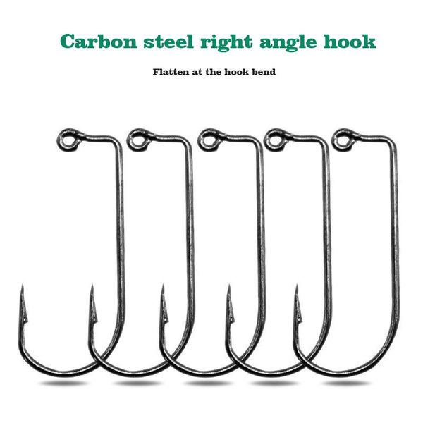 

fishing hooks promo high carbon steel right angle hook items carp acessories saltwater tool winter fishery material tackle 2021 sizes
