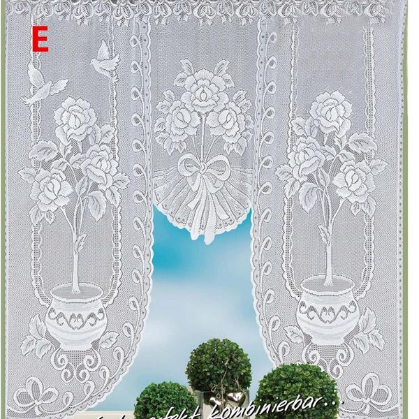 

vintage style lace coffee curtain kitchen window scarf & drapes