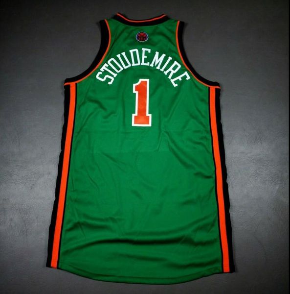 

rare basketball jersey men youth women vintage amare stoudemire st. patrick's day retro high school size s-5xl custom any name or numbe, Black