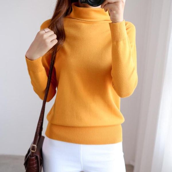 

women's sweaters candy colors sweater women 2021 autumn winter casual solid turtleneck pullover knitted long sleeve soft jumper top, White;black