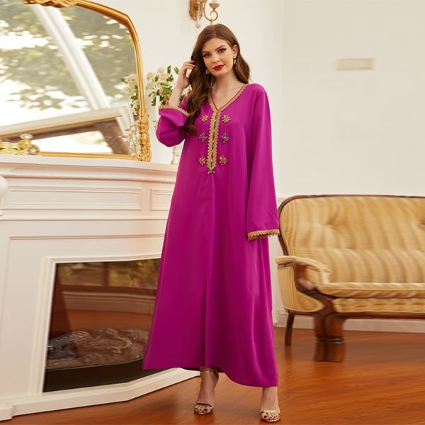

ramadan eid mubarak abaya dubai turkey muslim dress kaftan islam clothing vestido mujer robe longue musulman dresses for women, Red