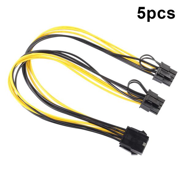 

1/5/10pcs 30cm 8 pin pci express to dual pcie (6 + 2) power cable pci-e gpu splitter data nd998 computer cables & connectors