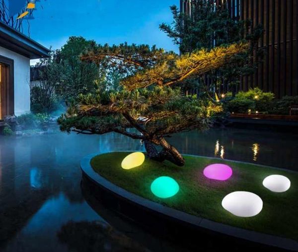 

rechargeable pebble stone lamp waterproof rgb landscape light walkway outdoor lawn garden yard path decrative x decorations