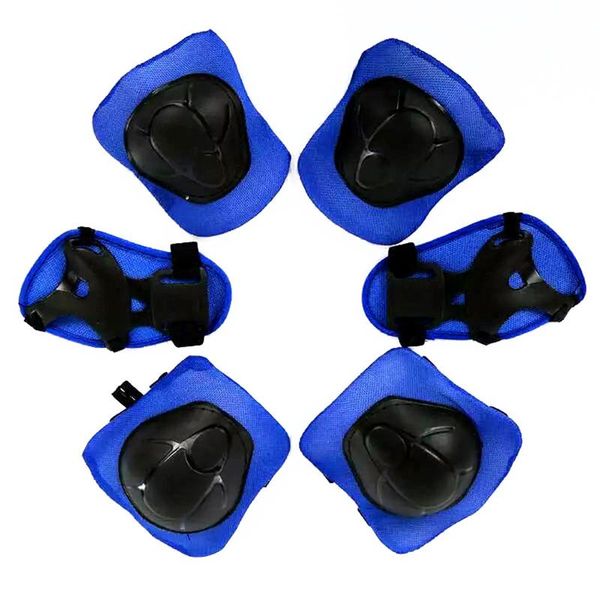 

elbow & knee pads kids wrist guards protective gear set for children skateboard cycling riding outdoor sports hand pad, Black;gray
