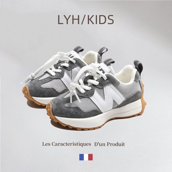 

children's sports 2021 autumn boys' mesh small waist casual running girls' jogging shoes, Black