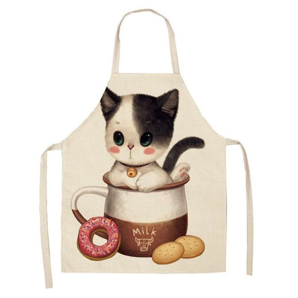 

aprons creative cute cat pattern goods for home kitchen woman apron women