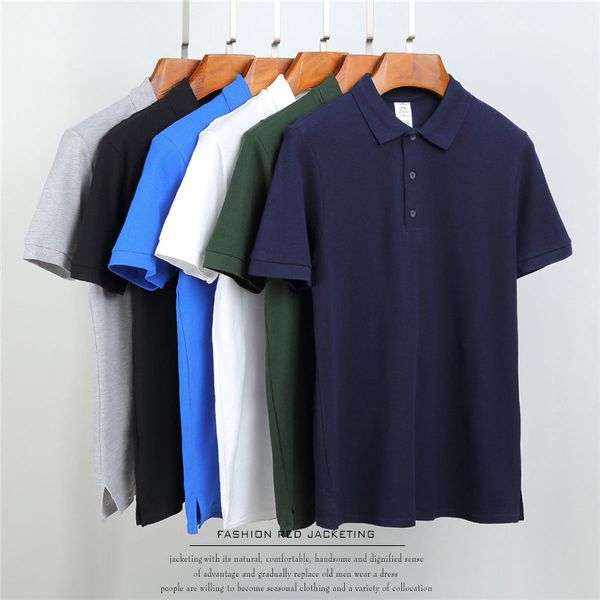 

men's polo shirt short sleeve in spring and summer 2021, White;black