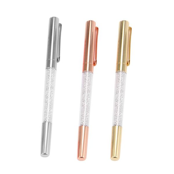 

ballpoint pens rose gold pen, bling crystal pen gel ink roller ball fine point black gold/silver/gold for office school suppl, Blue;orange