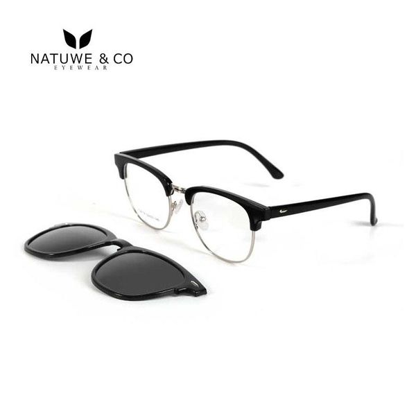 

sunglasses natuwe&co clips on frames tr metal frame magnet lenses pink glasses, White;black