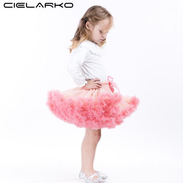

skirts cielarko girls fluffy kids pettiskirt fancy baby girl tutu dance wear solid color children petticoat tulle ballet skirt1, Blue