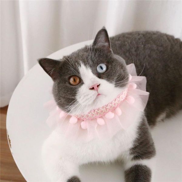 

cat collars & leads adjustable dog pet accessories cute small hairballs necklace collar