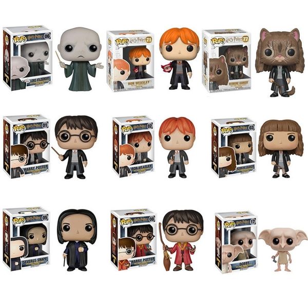 

funko pop harry potter dobby snape ron hermione voldemort