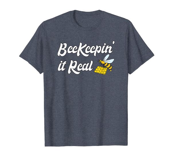 

funny beekeeping t-shirt beekeepin it real bee tshirt, White;black