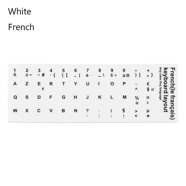 

keyboard covers 1pcs wear-resistant stickers spanish/english/russian/deutsch/arabic/italian/japanese letter replacement for lappc