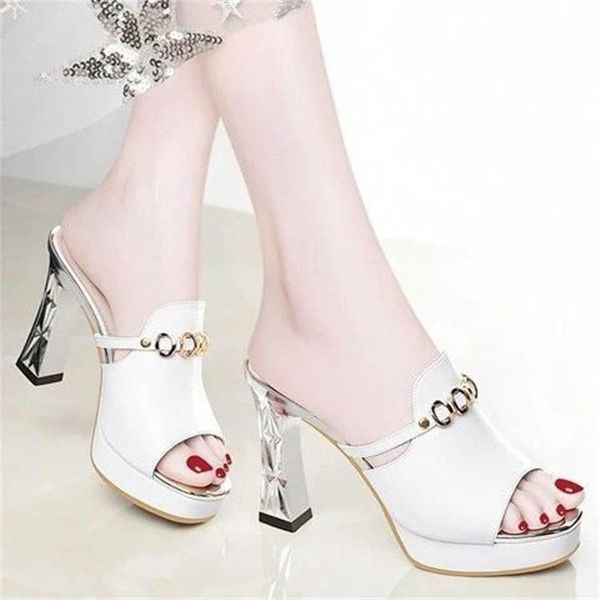 

slippers shoes women sandals high heel women's sandalias mujer, Black