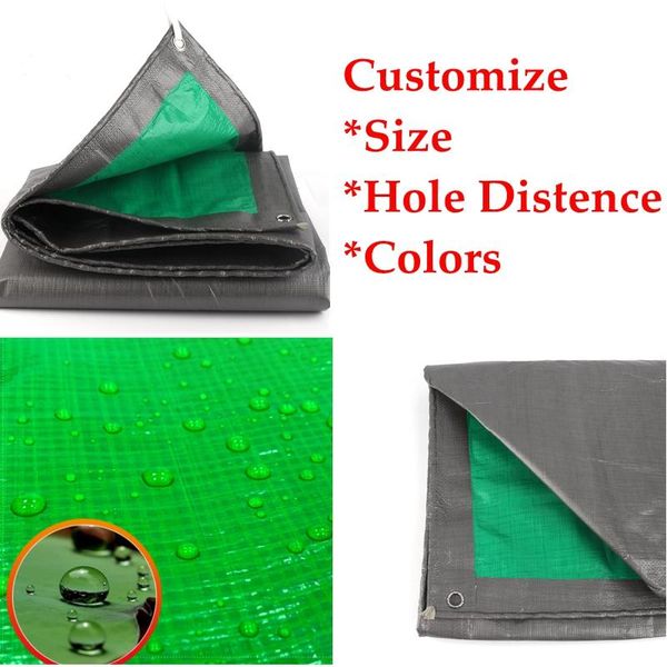 

shade thickness 0.32mm silver and green pe tarpaulin rainproof cloth sunshade awning cove truck waterproof
