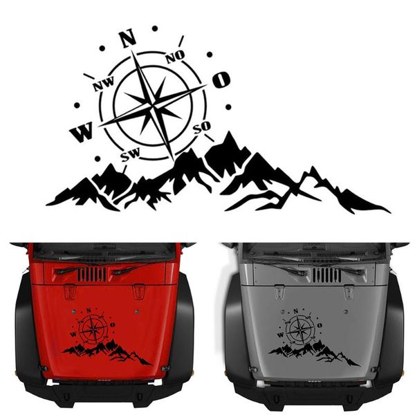 

parts mountain body sticker 1pc pvc black high temperature universal camper van