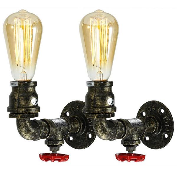 

wall lamp loft american retro lights bar cafe aisle balcony decoration wrought iron pipe light fixtures