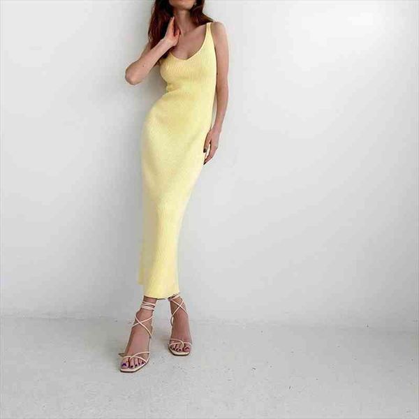 

v neck summer womens dresses fashion yellow knitted maxi casual long sundress elegant sleeveless vestidos, Black;gray