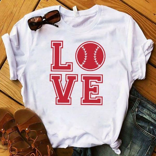 

love printed short sleeve womens loose tee clothes graphic, White