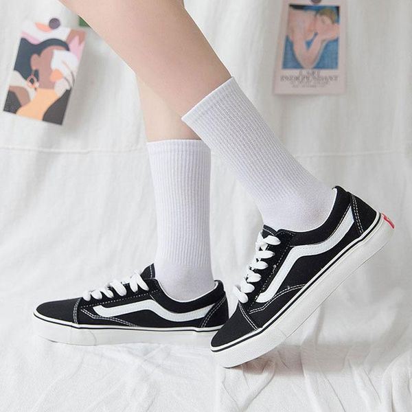 

men women's business socks korean harajuku vintage streetwear long white black woman casual hip hop skateboard sox men's