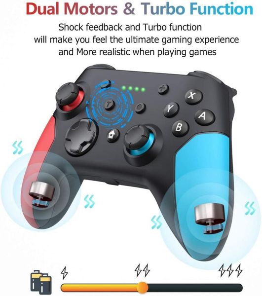 

game controllers & joysticks sd-16 wireless bluetooth/one key connection controller burst vibration pc gamepad suitable for switch