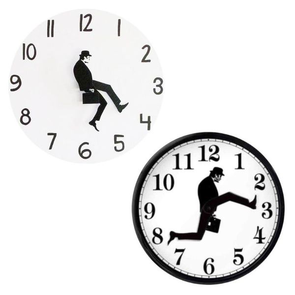 

wall clocks british comedy inspired ministry of silly walk clock comedian home decor novelty watch funny walking silent mute