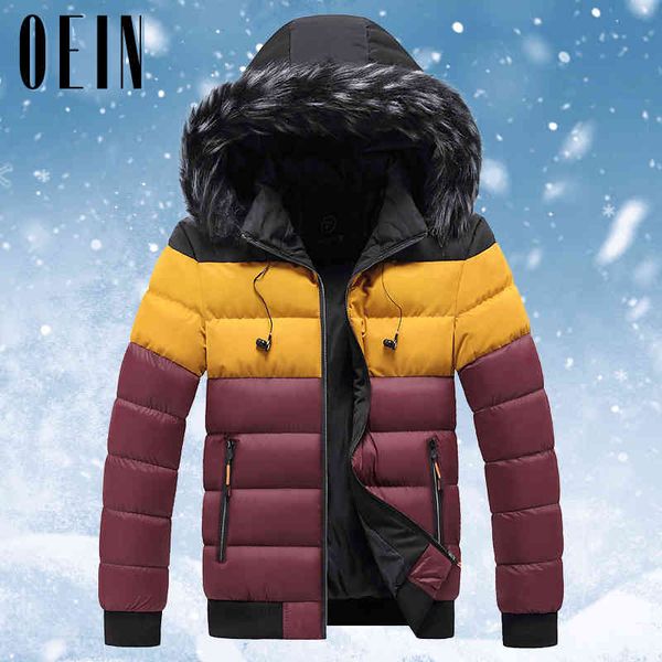

men's rag et, leather collar filled thick et and coat, windbreaker, fashion, -5xl, winter, 2021, Tan;black