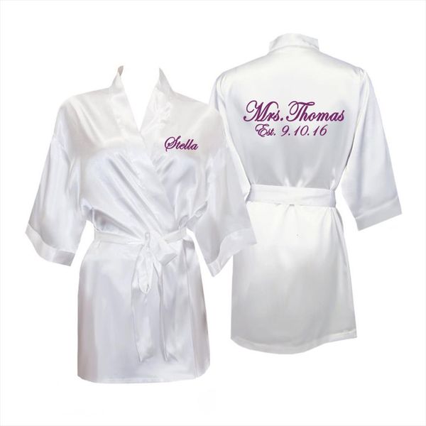 

custom name bathrobe, bride womens sleepwears bridesmaid team short robes, personalized bachelor party wedding gifts, Black;red