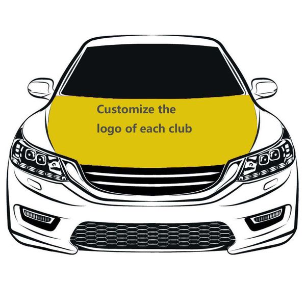 

customize the logo of each club car hood cover flags 3.3x5ft 100%polyester,engine elastic fabrics be washed, bonnet banner