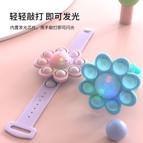 

luminous bubble bracelet mini children's gift press watch rat killing pioneer decompression rotating wrist toy