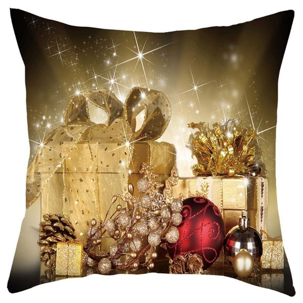 

cushion/decorative pillow 6pc merry christmas cushion cover short plush decorative sofa pad set throw pillows home decoration 18x18 in