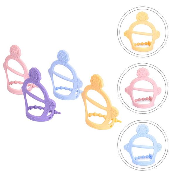 

pacifiers# 4pcs baby chewing cartoon lovely soft wristband teether teething
