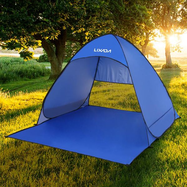 

tents and shelters lixada automatic instant up beach tent lightweight outdoor camping uv protection fishing cabana sun shelter