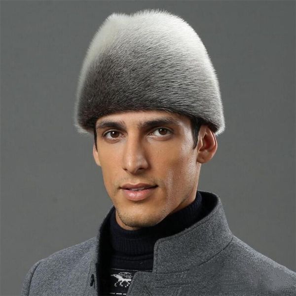 

visors ianlan deluxe men full-pelt sea-lion furskin president cap real fur fedora hats winter outdoor gentleman's hat il00240, Blue;gray