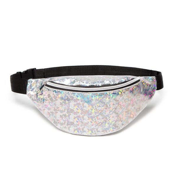 

cool sequined glass broken shoulder waist bag women and man belt bags summer korean version of the new cross-body chest bag