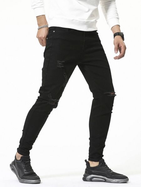 

men ripped skinny jeans v1xb#, Blue