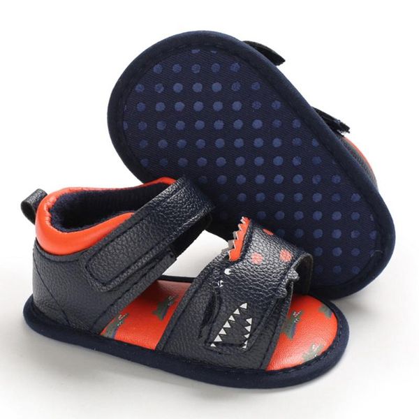

first walkers summer baby boys leather shoes cartoon animal flat children beach kids sports soft toddler sandalias 0-18m