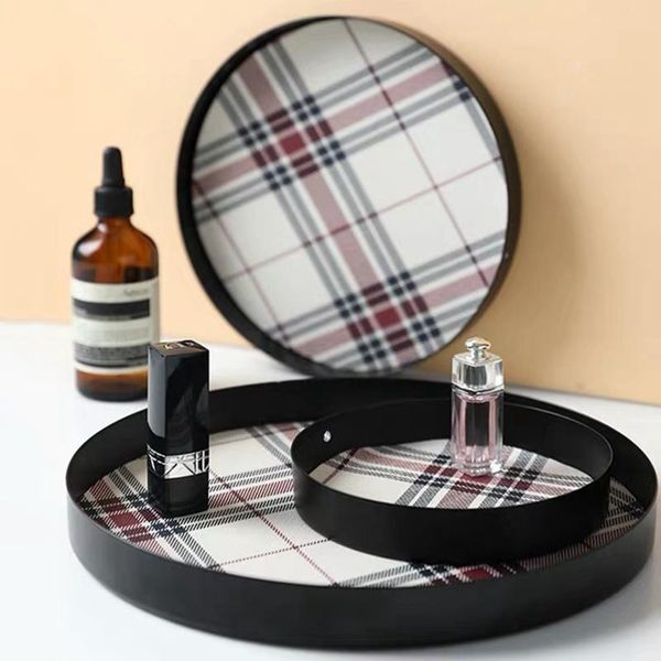 

kitchen storage & organization british plaid jewelry display serving tray home decoration tableround / rectangular /square cosmetic plat