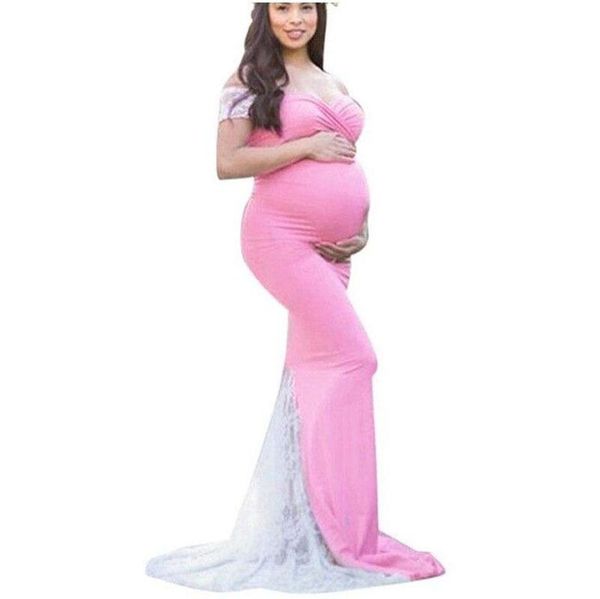 

pregnancy maternity pography props cotton dress po dresses, White