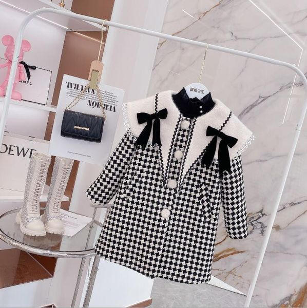 

jackets 2021 korean style girls plaid coat winter autumn fashion good quality jacket 4-9t b918, Blue;gray