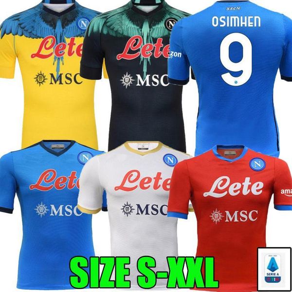 

men's t-shirts 21 22 napoli home and away soccer jersey naples insigne hamsik mertens h lozano maradona 2021 2022 spot customizatio, White;black