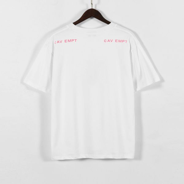 

crosin chao brand cav empt pink cross print short sleeve t-shirt brand ligt, White
