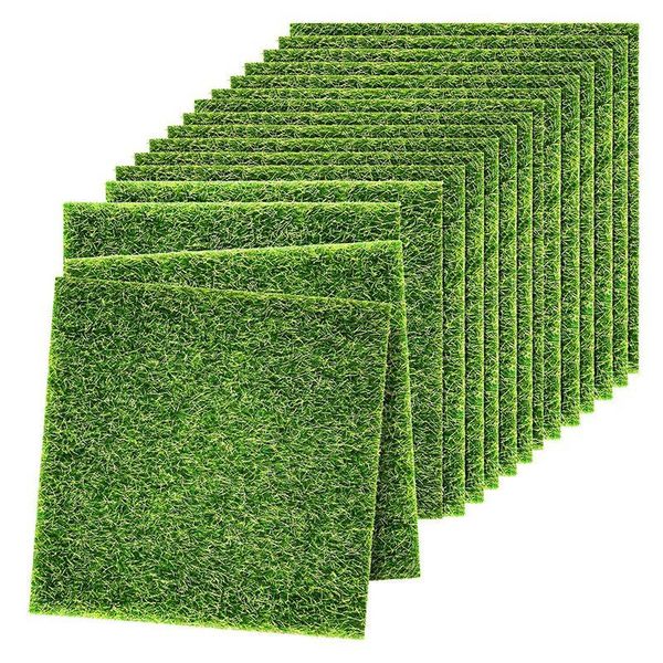 

pieces of artificial grass garden lawn miniature decoration accessories diy moss doll house decorative flowers & wreaths