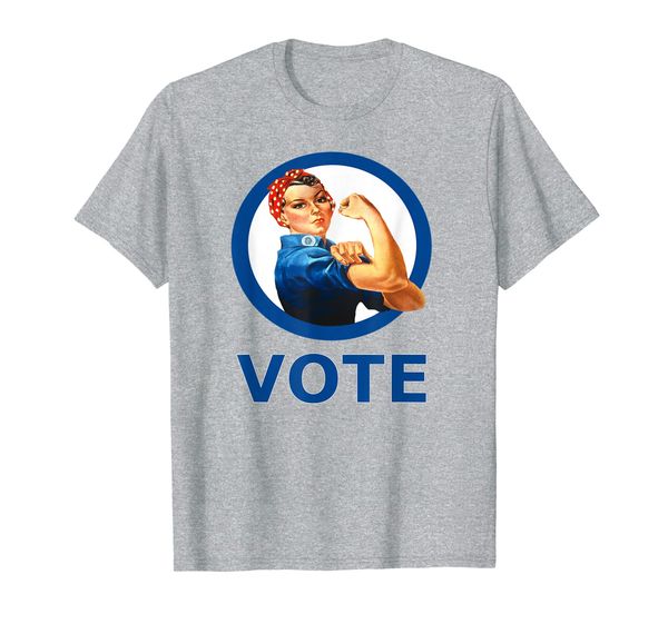 

vote rosie riveter democrat blue political democrat rally t-shirt, White;black
