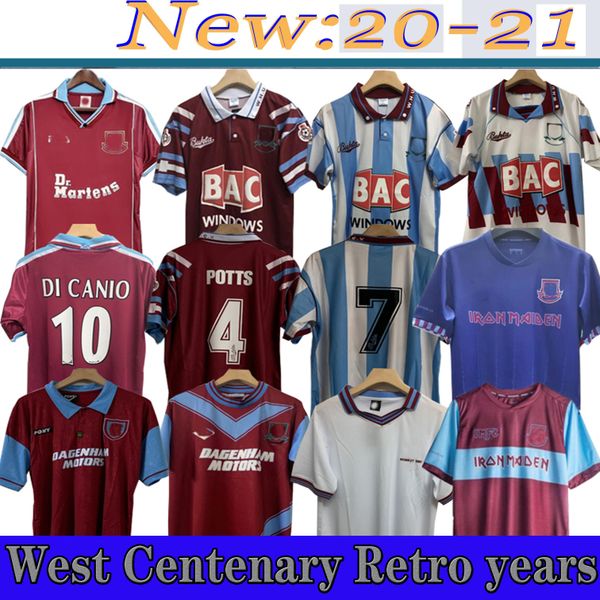 

91 92 95 97 west centenary retro years cole di canio lampard dicks 1999 00 jersey camiseta 100 th retro 99 00 home ham retro soccer jersey, Black;yellow