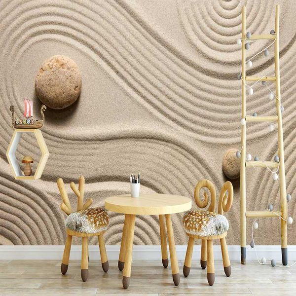 

wallpapers milofi 3d custom wallpaper sand pebble pattern