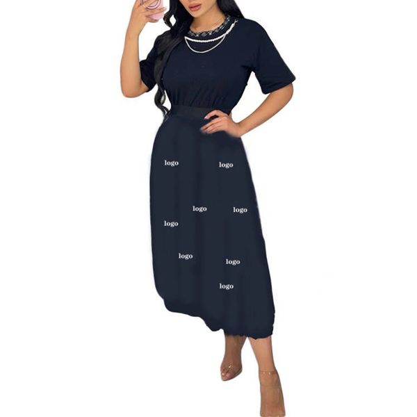

dresses black t shirt and skirt suits for ladies office wear two piece long skirts dress set, White