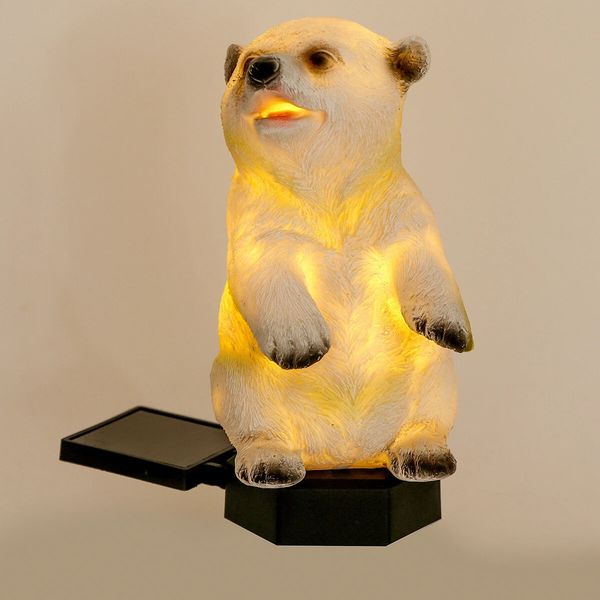 

led solar bear lawn light waterproof outdoor garden yard path landscape lamp
